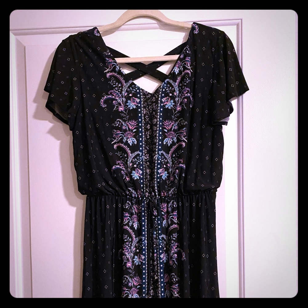 Cute Black Patterned Dress